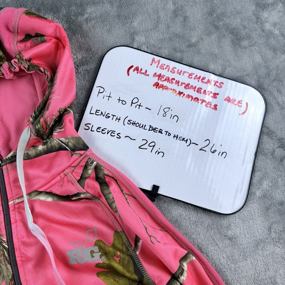 Realtree Girl Hoodie Pink Camo‎ Full Zip Girls Size M Outdoor Hunting Style - Picture 7 of 14